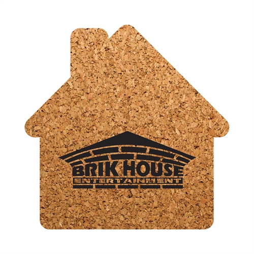 Main photo of Pcc105 House Shaped Cork Coasters