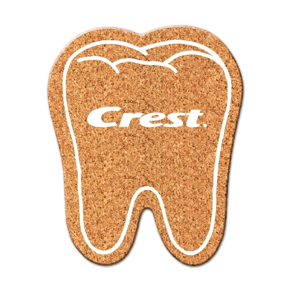 Natural color option for Tooth Cork Coaster