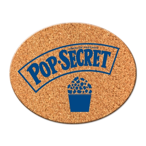 Natural color option for Pcc110 Oval Cork Coaster