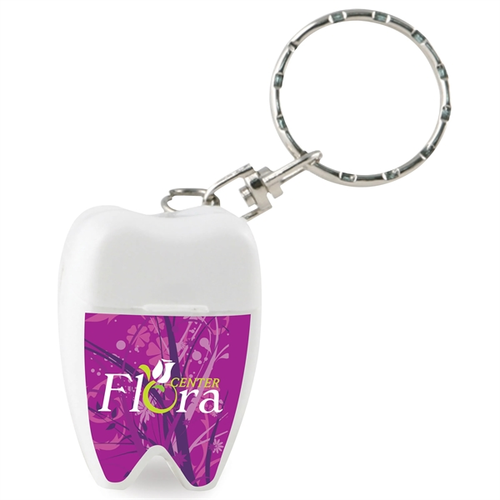 Main photo of Tooth Shaped Dental Floss With Key Chain