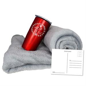 Photo of Coral Fleece Blanket Tumbler Combo Set