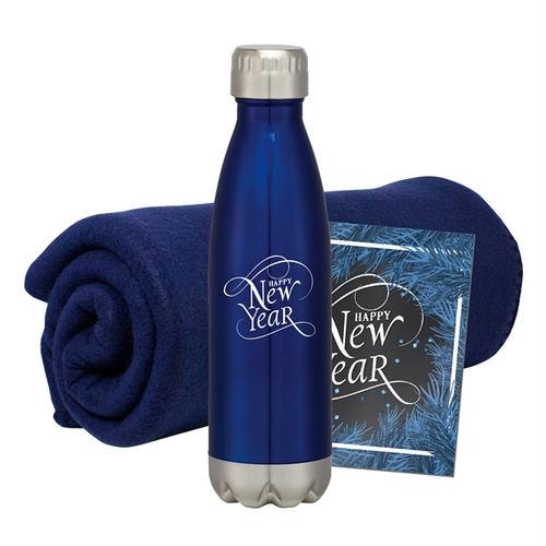 Main photo of Promo Fleece Blanket Bottle Combo Set