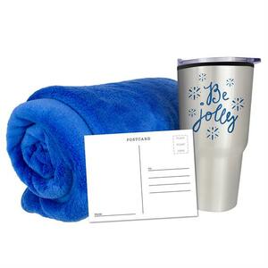 Photo of Coral Fleece Blanket Tumbler Combo Set