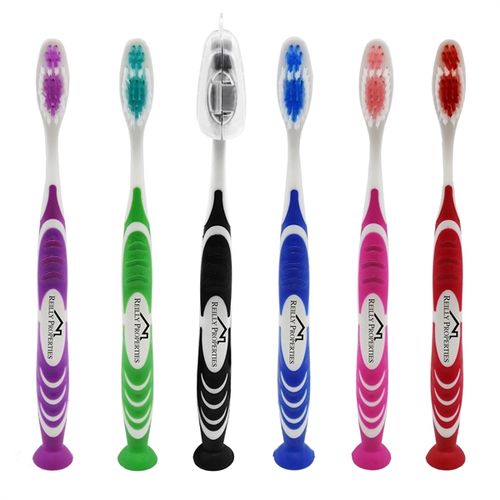 Main photo of Stand Up Suction Toothbrush With Tongue Scraper
