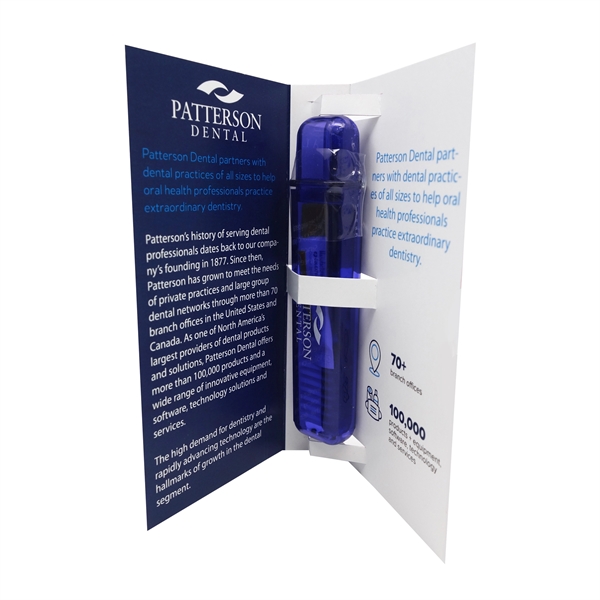 Translucent Blue color option for Tek Booklet 2 With Travel Toothbrush