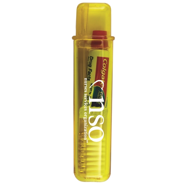 Translucent Yellow color option for Tek Booklet 2 With Travel Toothbrush