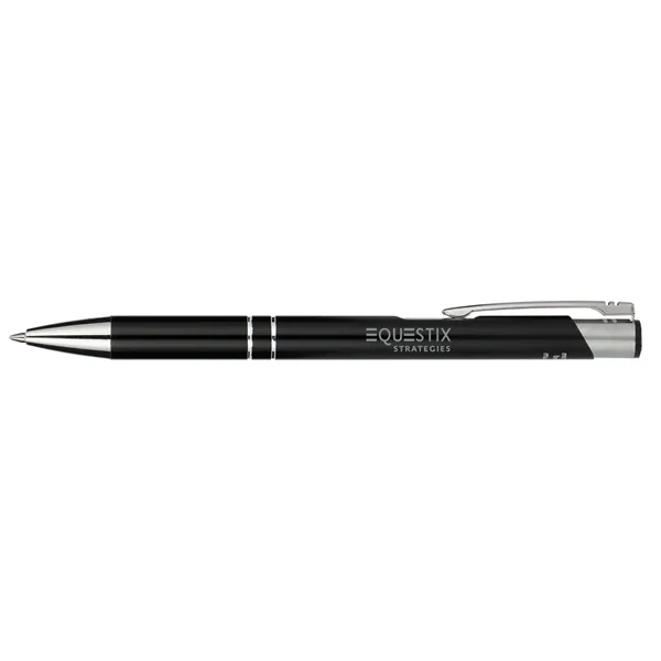 Black (Bk) color option for Recycled Aluminum Richmont Gel Ballpoint