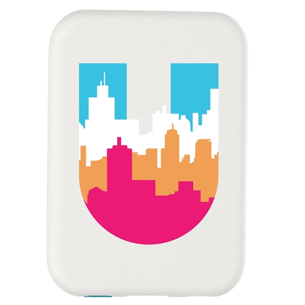 White (Wh) color option for Recycled Abs 3000 M Ah Wireless Power Bank