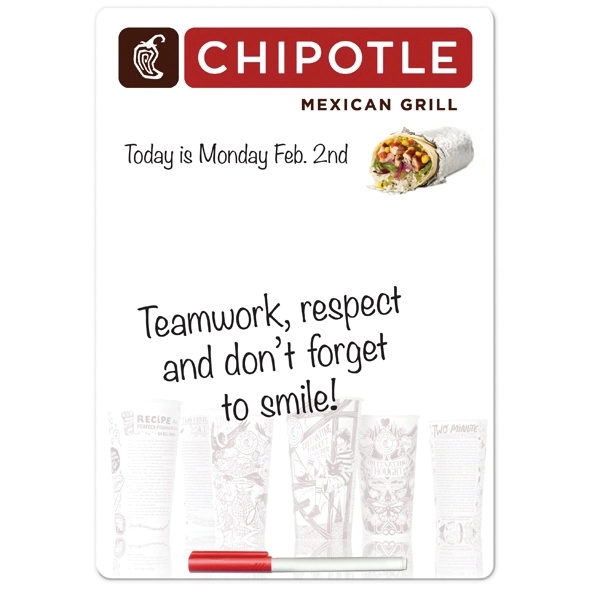 Full Color color option for 6" X 8" Dry Erase Board