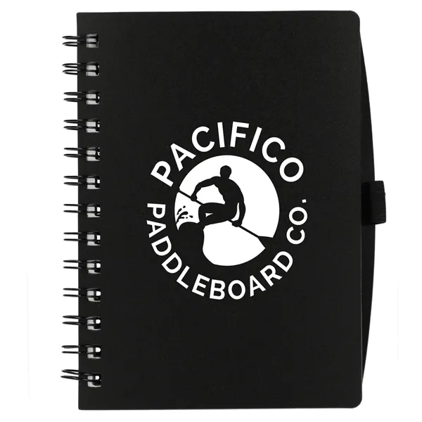 Black (Bk) color option for 5.5” X 7” Fsc® Recycled Coordinator Spiral Notebook