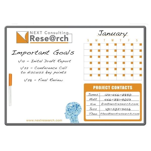 Full Color color option for Custom Write On/Wipe Off Boards