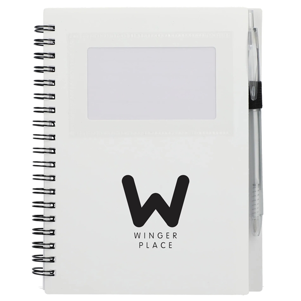 White (Wh) color option for 5" X 7" Fsc® Recycled Star Spiral Notebook With Pen