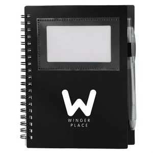 Photo of 5" X 7" Fsc® Recycled Star Spiral Notebook With Pen