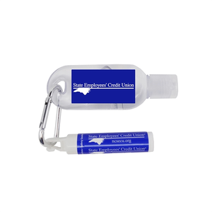 Photo of 1 Oz Tottle Antibacterial Hand Sanitizer With Carabiner + Clip Balm