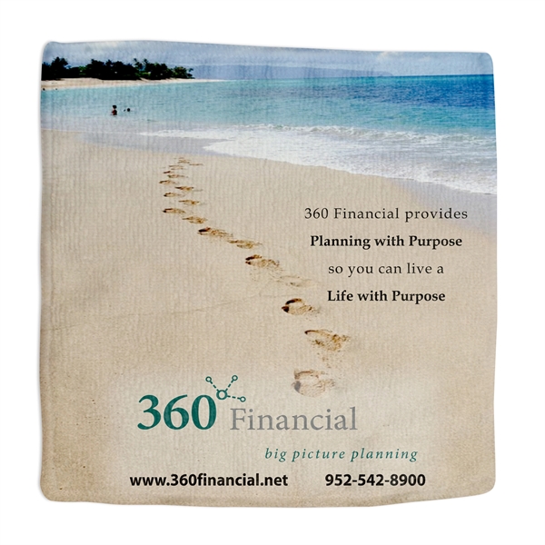 Full Color color option for 8" X 8" Microfiber Towel
