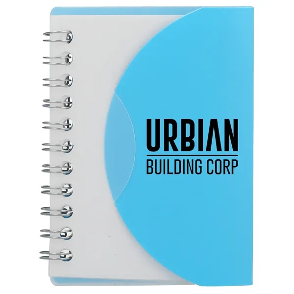 Translucent Blue (Tbl) color option for 3.4” X 4.5” Fsc® Recycled Post Spiral Notebook