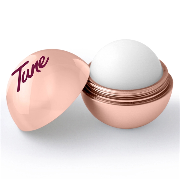 Metallic Rose Gold color option for Metallic Finish Round Lip Balm