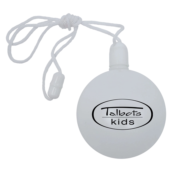 White color option for Round Shaped Bubbles With Breakaway Neck Cord