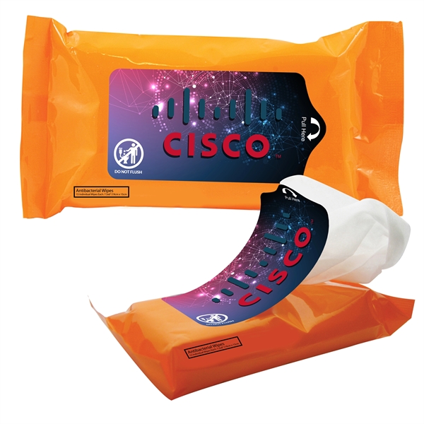 Orange color option for Tek Wipes Antibacterial Wet Wipes In Pouch