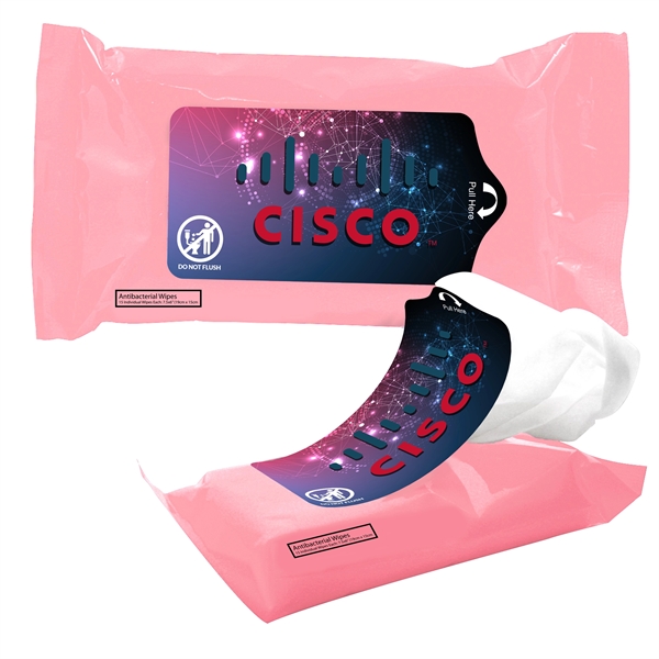 Pink color option for Tek Wipes Antibacterial Wet Wipes In Pouch