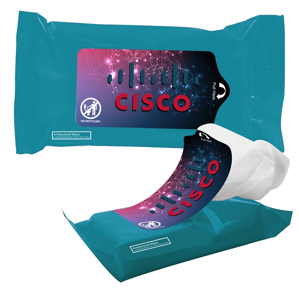 Teal color option for Tek Wipes Antibacterial Wet Wipes In Pouch