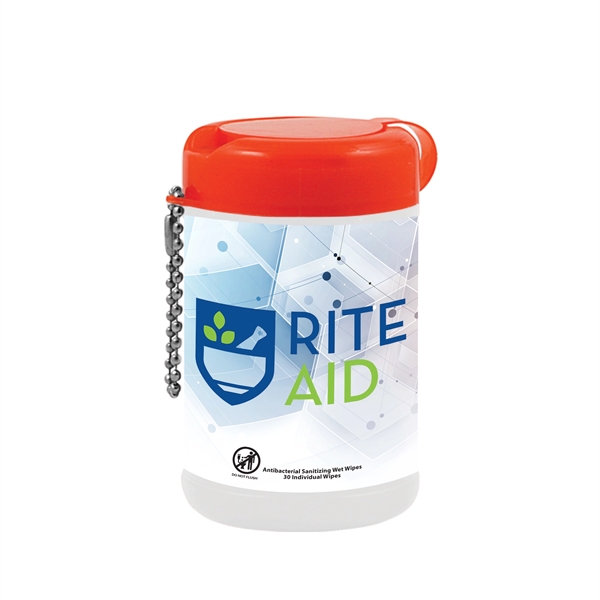 Red color option for Tek Wipes Antibacterial Wet Wipes 30 Individual Wipes