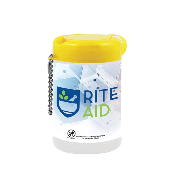 Yellow color option for Tek Wipes Antibacterial Wet Wipes 30 Individual Wipes