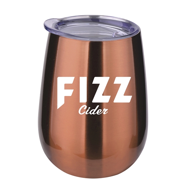 Metallic Copper color option for 10 Oz Stainless Steel Stemless Wine Glass