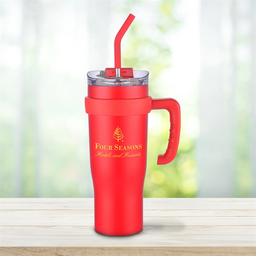 Main photo of 40 Oz Travel Mug With Straw And Removable Handle