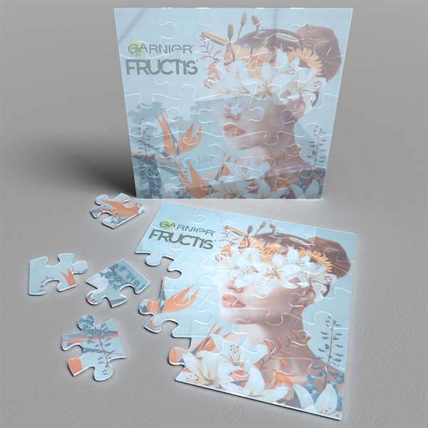 Multi color color option for 10" X 10" Acrylic Jigsaw Puzzle
