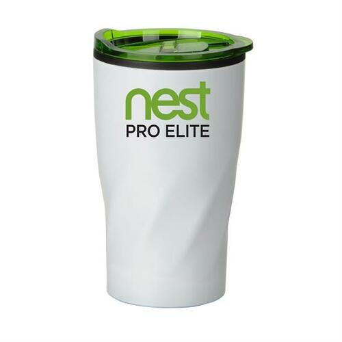 Photo of 14 Oz White Stainless Steel Twisting Tumbler