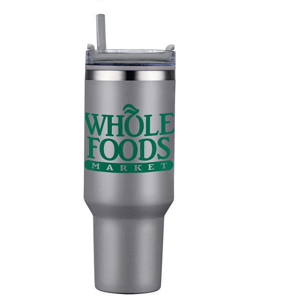 Gray color option for 40 Oz Pp Lined Double Wall Tumbler With Handle & Straw