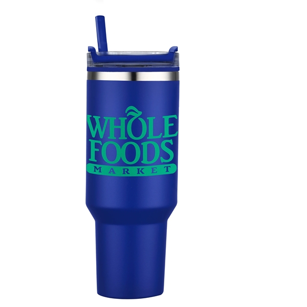 Royal Blue color option for 40 Oz Pp Lined Double Wall Tumbler With Handle & Straw