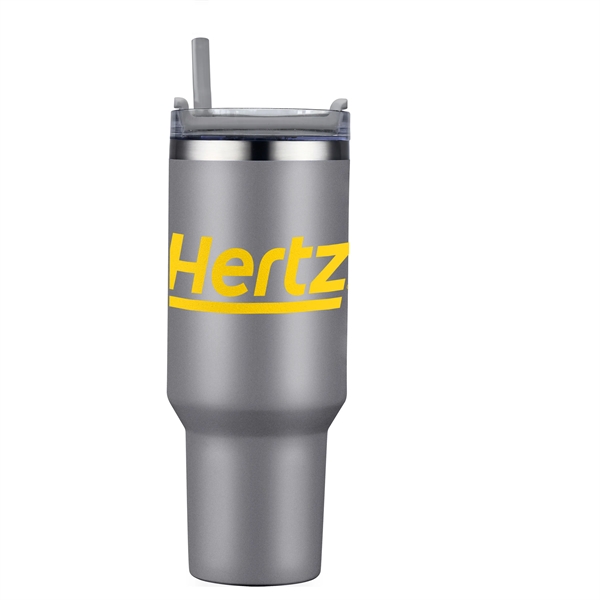 Gray color option for 40 Oz Double Wall Tumbler With Handle And Straw