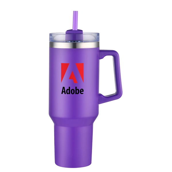 Purple color option for 40 Oz Double Wall Tumbler With Handle And Straw