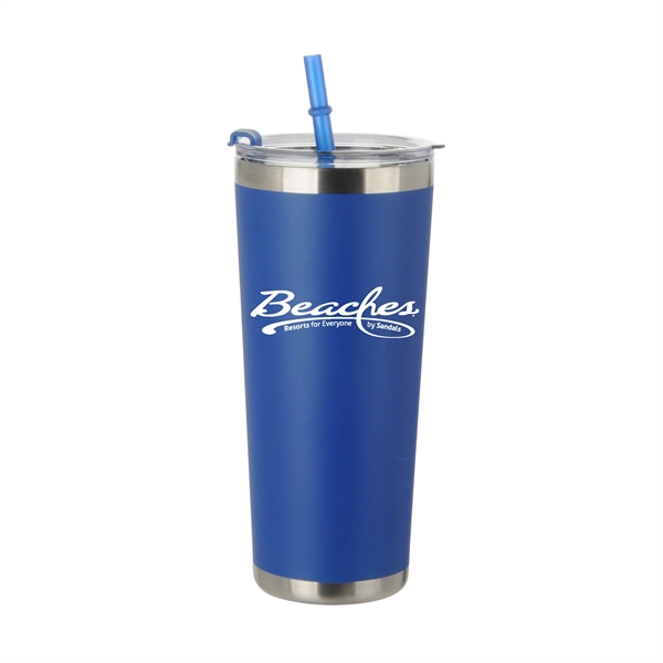 Blue color option for 20 Oz Tumbler With Straw