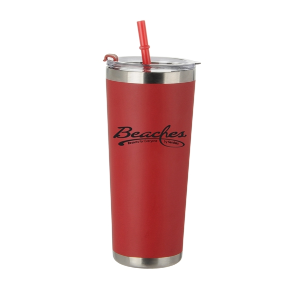 Red color option for 20 Oz Tumbler With Straw