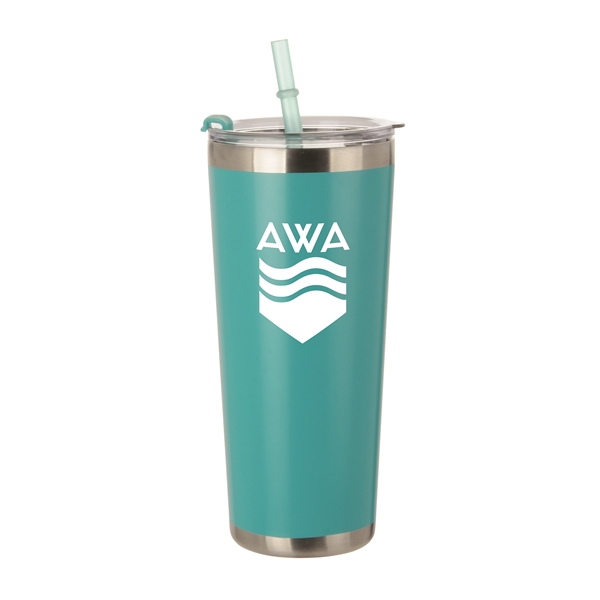Teal color option for 20 Oz Tumbler With Straw