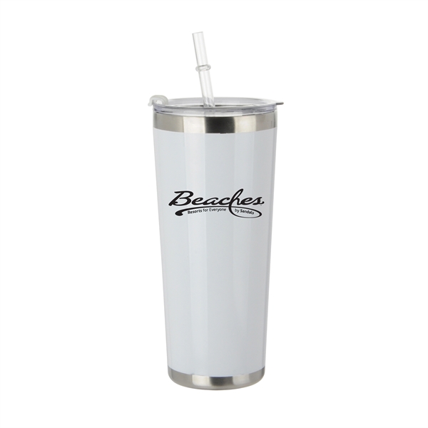 White color option for 20 Oz Tumbler With Straw