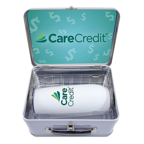 Photo of Retro Lunch Box Kit With 14 Oz Stainless Steel Champagne Flute With A Rubberized Finish