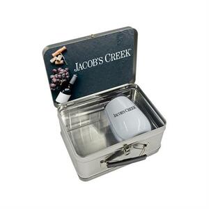 Photo of Retro Lunchbox + Single 10oz Stemless Wine Glass In Vacuum Formed Insert