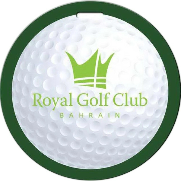 White color option for Golf Ball Shaped Luggage Tag
