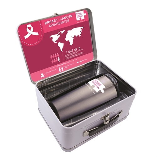 Main photo of Retro Lunchbox + 20oz Economy Stainless Steel Tumbler In Vacuum Formed Insert