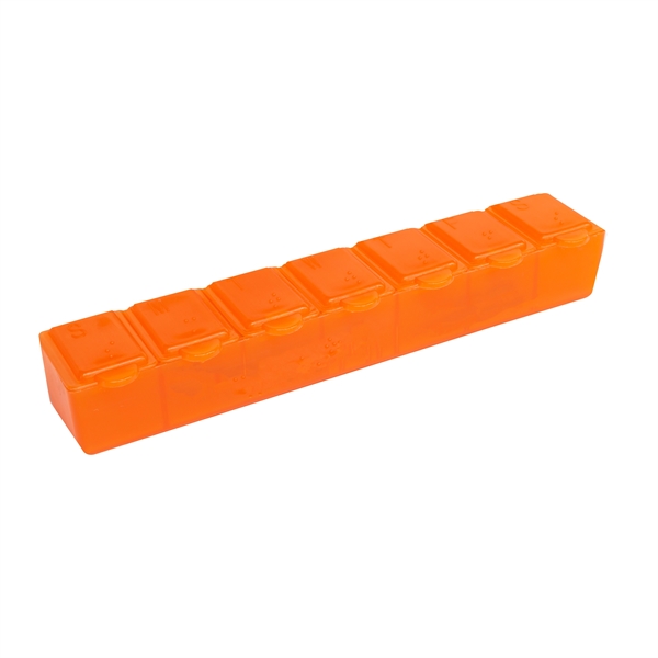 Translucent Orange color option for 7 Day Pill Box