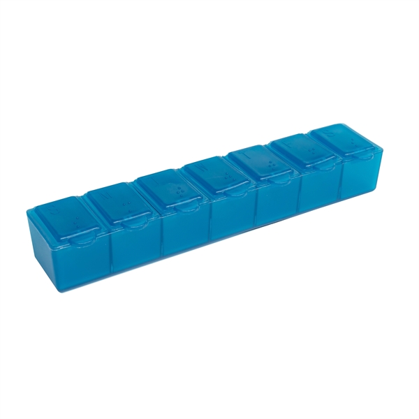 Translucent Teal color option for 7 Day Pill Box