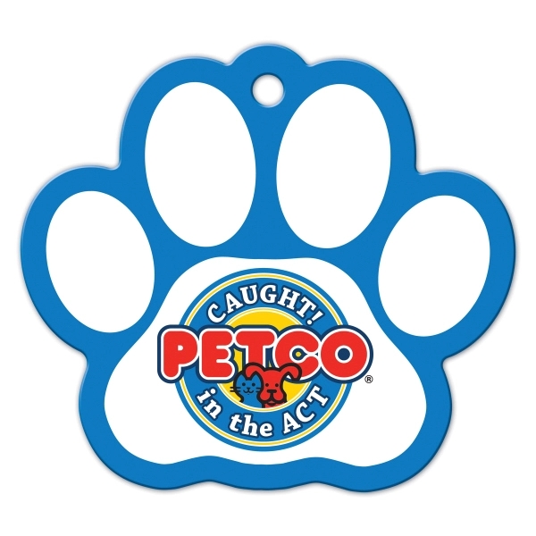 Multi Color color option for Paw Print Shaped Luggage Tag