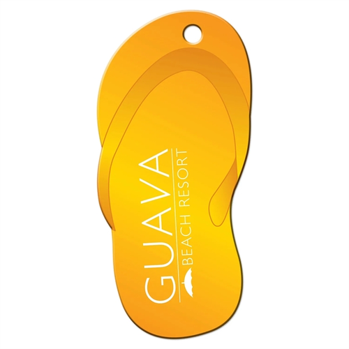 Main photo of Orange Flip Flop Shaped Luggage Tag