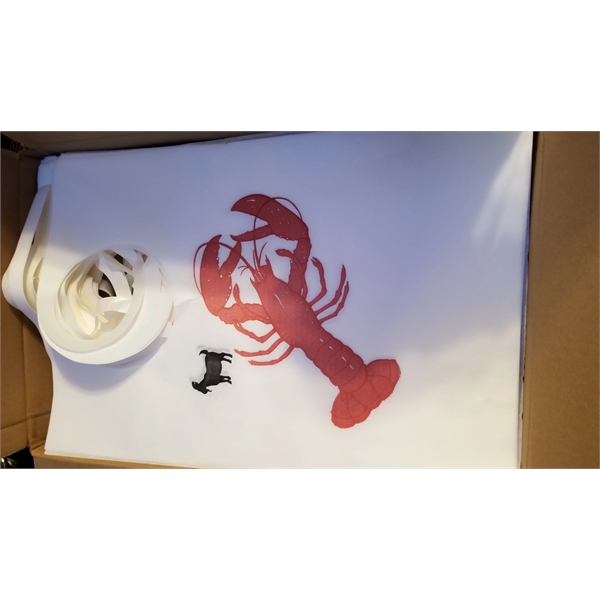 White color option for Lobster Bib With Name Drop Logo