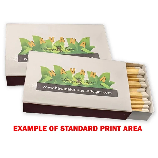 White color option for 4 Inch, Full Color, Low Quantity Matchboxes