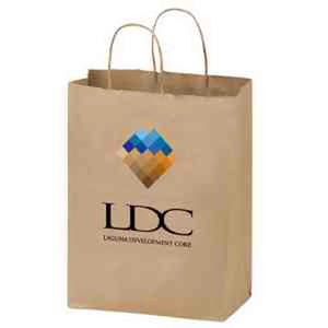 Photo of Natural Kraft 2 Bottle Wine Tote In Cmyk   Color Evolution